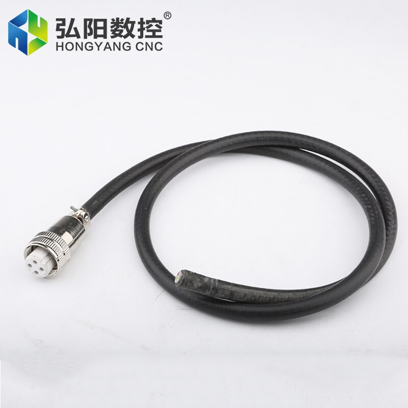 CNC Milling Machine Spindle Wire, Machine Tool Drag Chain Cable, Spindle Motor Aerial Plug Welding Wire With Shield: 1m / H17  3X1m