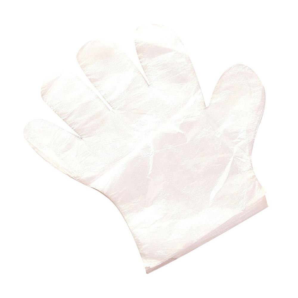 100 stuks transparante plastic wegwerphandschoenen eenmalige barbecuehandschoenen voor huishoudelijk gebruik badkamerhygiënische handschoenen voor koken en schoonmaken