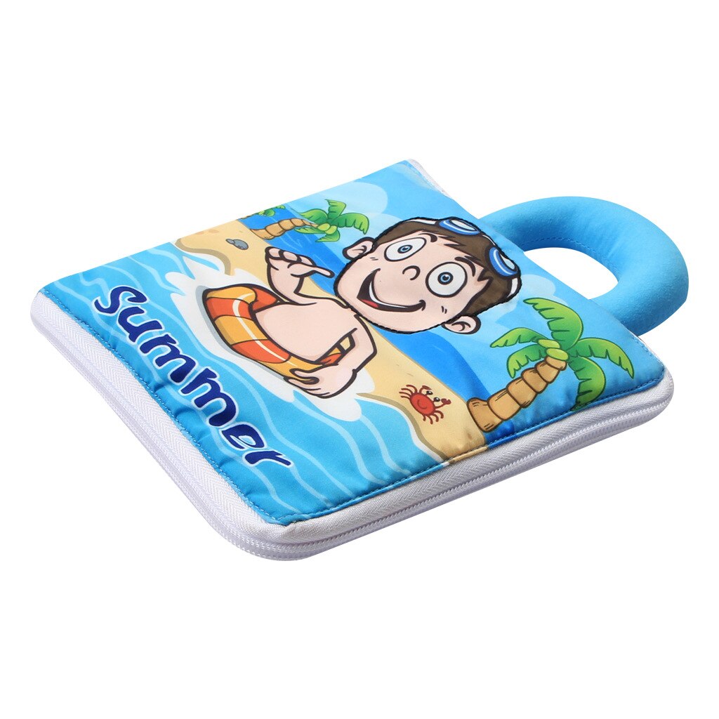 Soft Books for Toddlers, Touch and Feel Activity, Safe and Non-toxic, Infant Books for Early Children Development - Summer