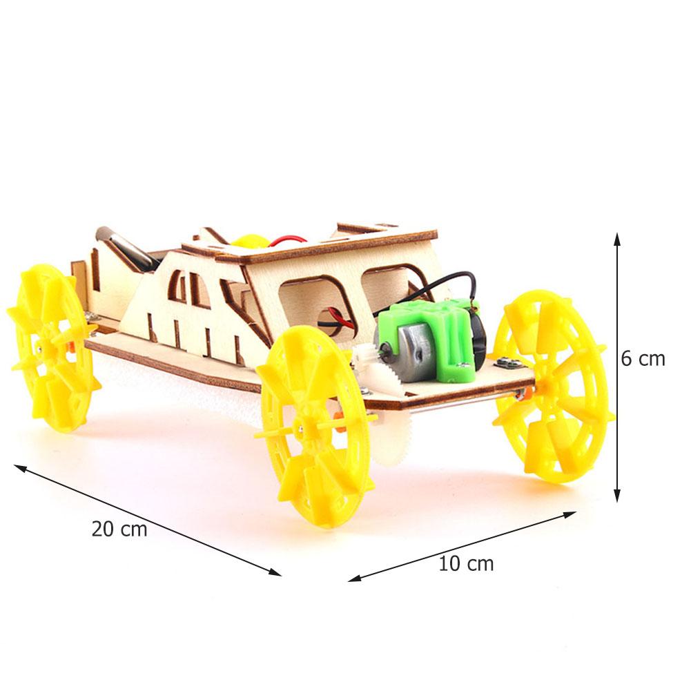 Fun DIY Wood Car Develop Endurance and Concentration Multi-function Materials Kit Early Education Assembly Toys