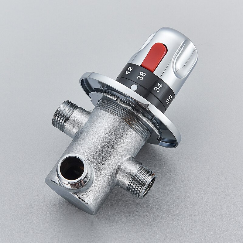 Messing Thermostatische Mengkraan Voor Douche Systeem Water Temperatuurregeling Kraan Regelklep Badkamer Kraan Valve G1/2: E