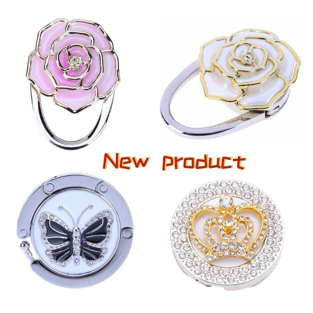 Tisch tasche Haken Handtasche KleiderbüGel Haken Tisch tasche Haken einzigartige Kristall Strass Dekoration Teile Zubehör Halfter für Tisch tasche