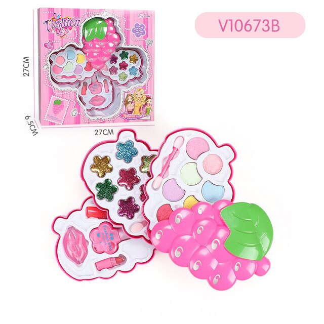 Jenter sminke leker skjønnhet sminke verktøy barn late som leke leker trygge giftfri dressing kosmetisk neglelakk leker: V10673b