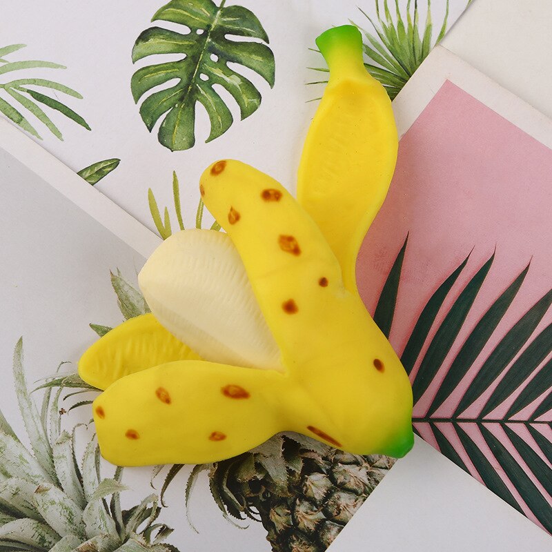 1Pc Leuke Squishy Banaan Trp Elastische Simulatie Banaan Langzaam Stijgende Squeeze Antistress Speelgoed Voor Kinderen: Small C