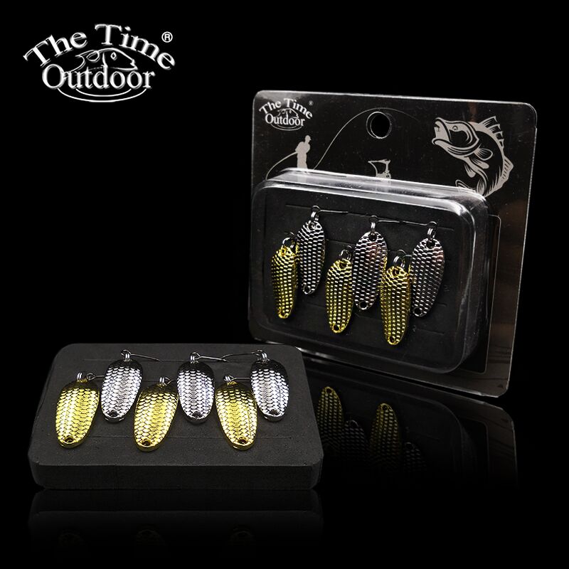 6 stks/partij Dragon Schaal Metalen Lepel lokt Wobbler aas kunstmatige vissen accessoires Visgerei voor forel baars zander crappie bass