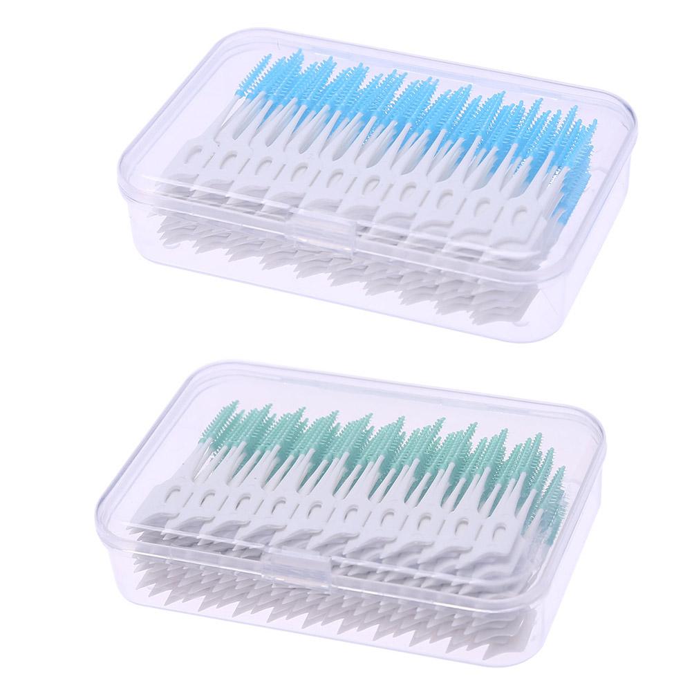 160pcs/Set Soft Floss Pick Interdental Brush Elastic Orthodontic Stick Tool Effective Suppress Allergy Prevent Gum Bleeding