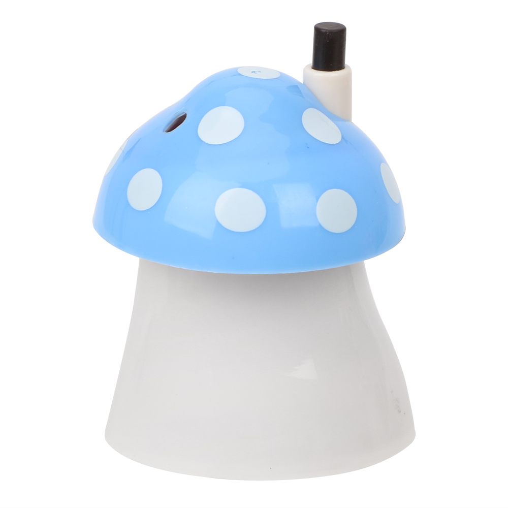 HOOMIN, a prueba de polvo, forma de seta, palillo automático de plástico, dispensador de palillos de dientes, caja contenedora de almacenamiento, vajilla, soporte para palillos de dientes: Azul