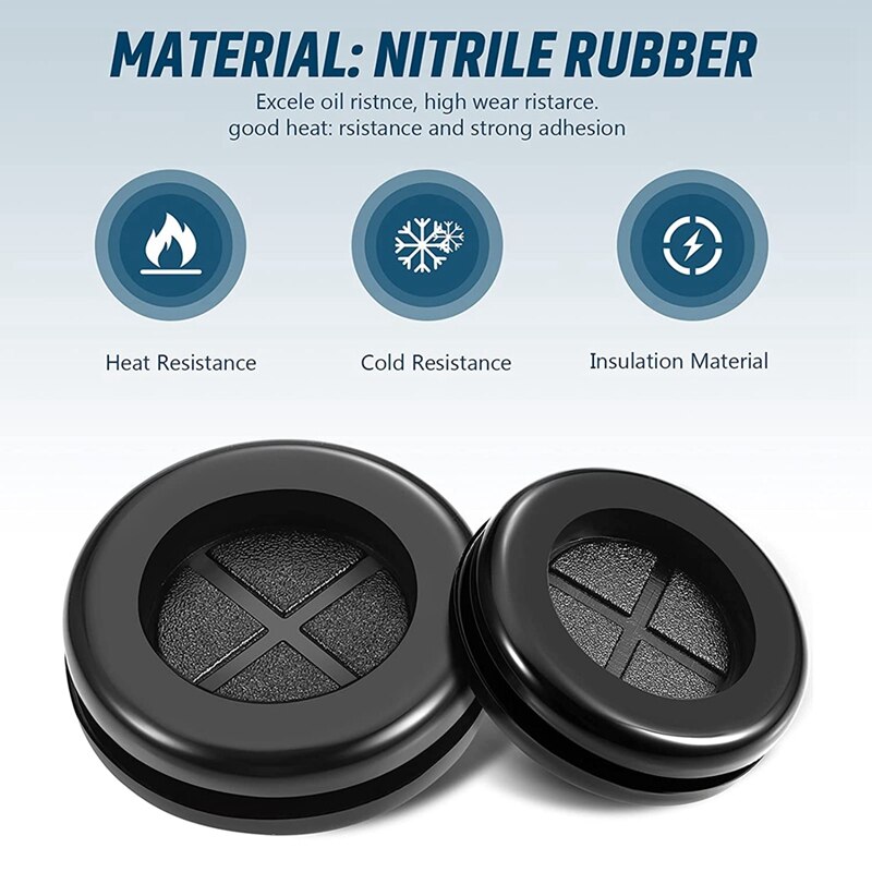 Ronde Rubber Plug Gat Grommet Kit, dubbele Sid Elektrische Firewall Pakking Kit Met Intrekbare Mes Voor Kabel Gat Plug Retail