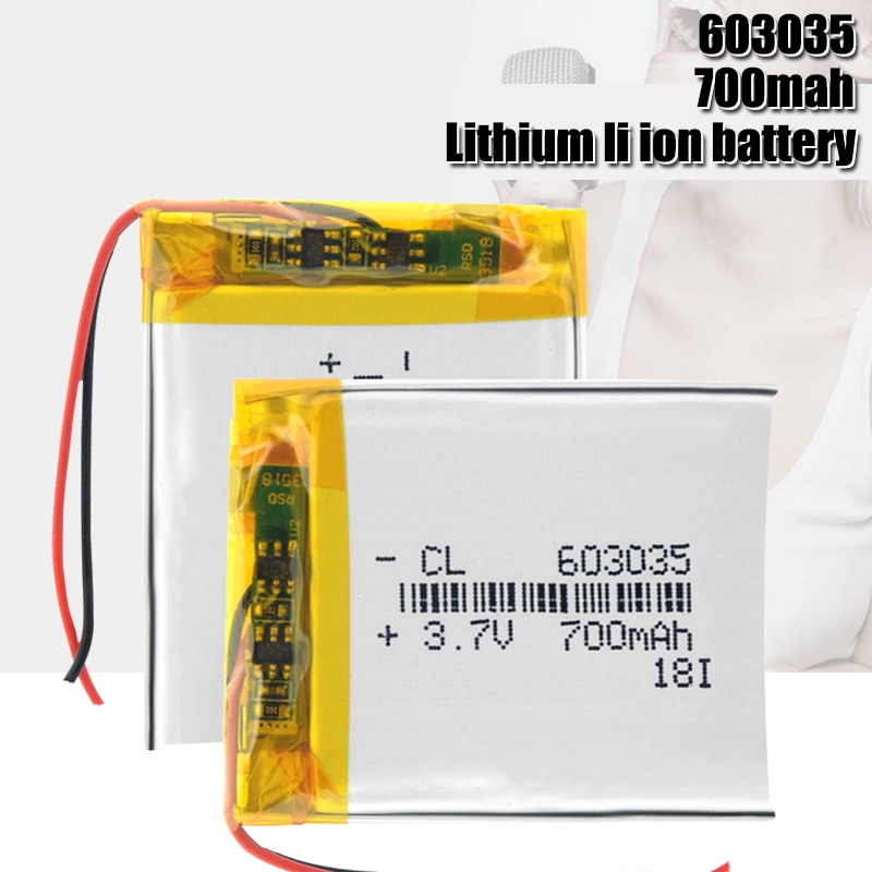 3.7V 603035 Li-Po Batterij Oplaadbare Lithium Polymeer Batterij Pcb Lading Beschermd Li-Polymeer Batterijen Lange Levensduur