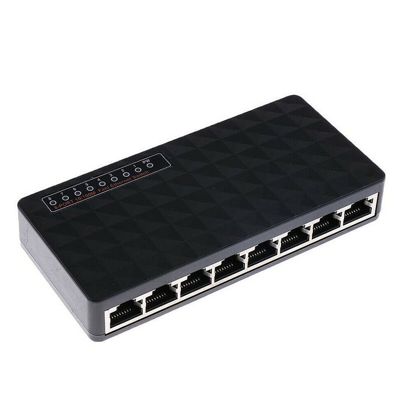 10/100 Mbps 8 Poorten Poe Ethernet Lan Desktop Network Switch Hub Adapter(Eu Plug)