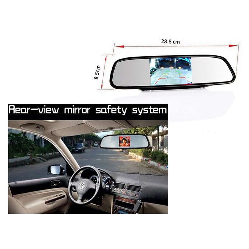5 inch HD Digitale Auto Spiegel Monitor DC 12 V auto Monitor 5 "HD 800*480 Kleur TFT LCD Auto Achteruitkijkspiegel Monitor Dak