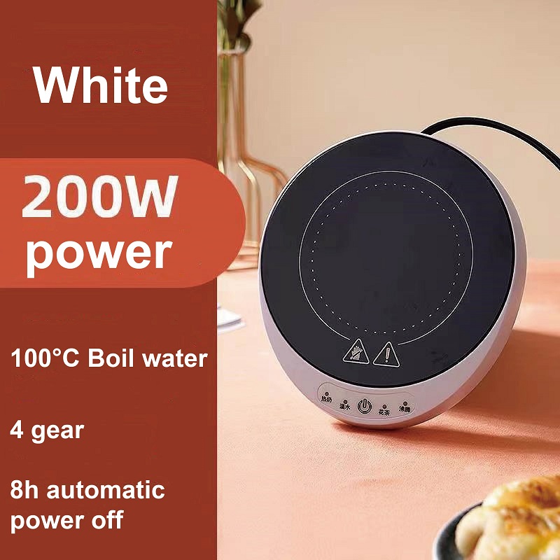 220v varmeunderlag 100 °c vandkogende elektrisk keramisk komfur kopvarmer isolering mælk/kaffe varmebase 4- trins termostat: Lysegul / 1-1.3l