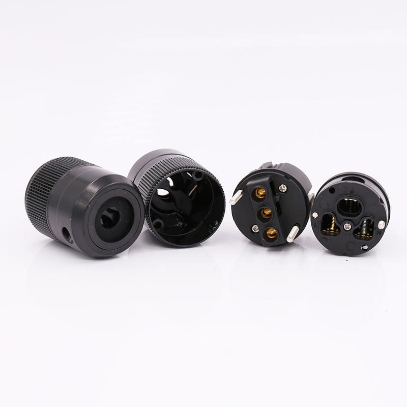 pair 24K Gold Plated EU version Schuko AC power plug IEC power connector for audio power cable