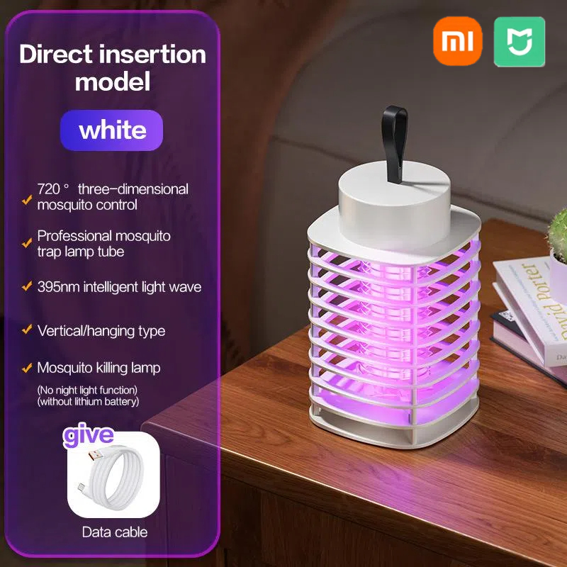 Xiaomi Mosquito Killer Lamp Portable Electric Fly Trap Insectkiller Usb Rechargeable Lamp Outdoor Mute Anti Mosquito Lamp Insect: black