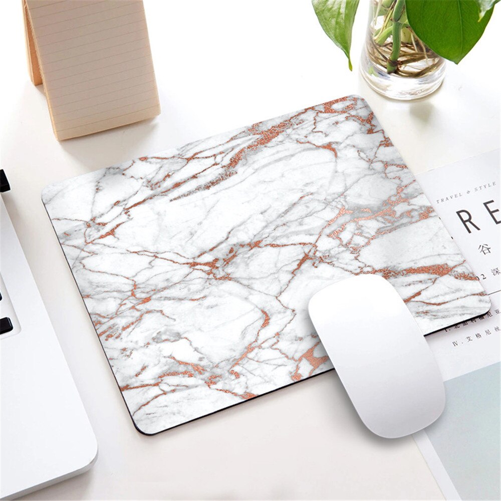 Nordic Style Marble Mousepad for Gaming Laptop Computer Desk Mat Mouse Pad Wrist Rests Table Mat Office Desk Accessories 22X18CM: E