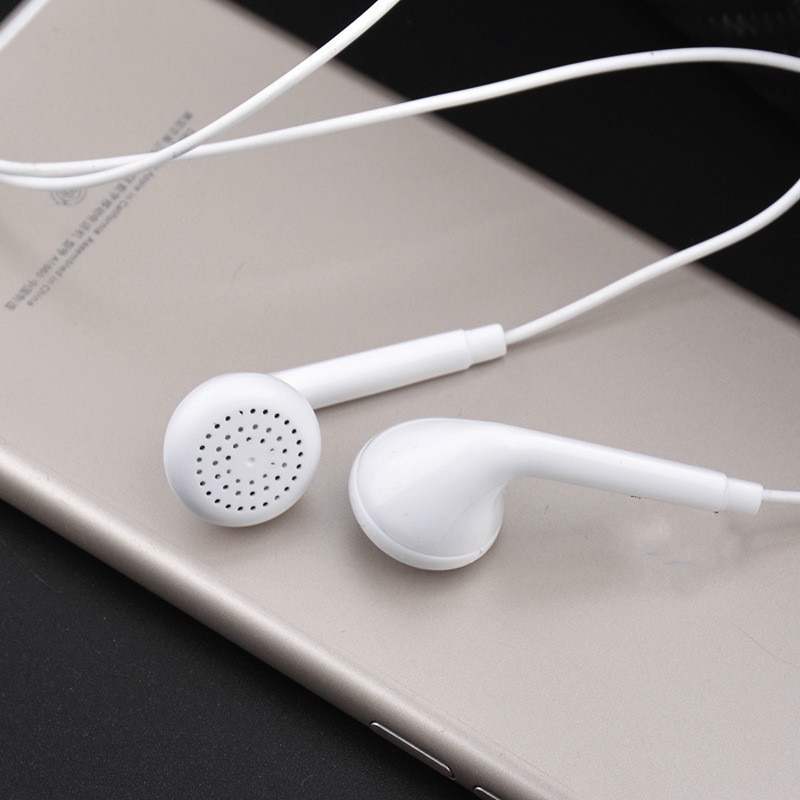 Hengshanlao Hifi 3.5 Bedrade Koptelefoon Met Microfoon Volumeregeling Waterdicht Muziek Gaming In-Ear Sport Headset Off White oordopjes