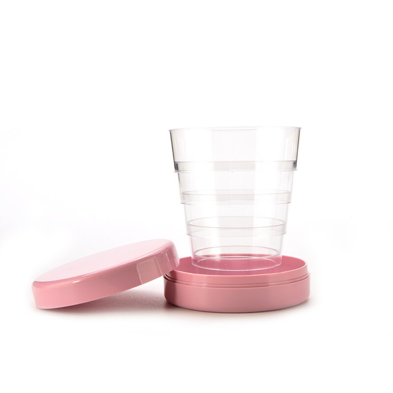 Rejse teleskopisk sammenklappelig drikkeflaske vandglas bærbar indtrækkelig foldbar vandflaske udendørs silikone stykke: Default Title