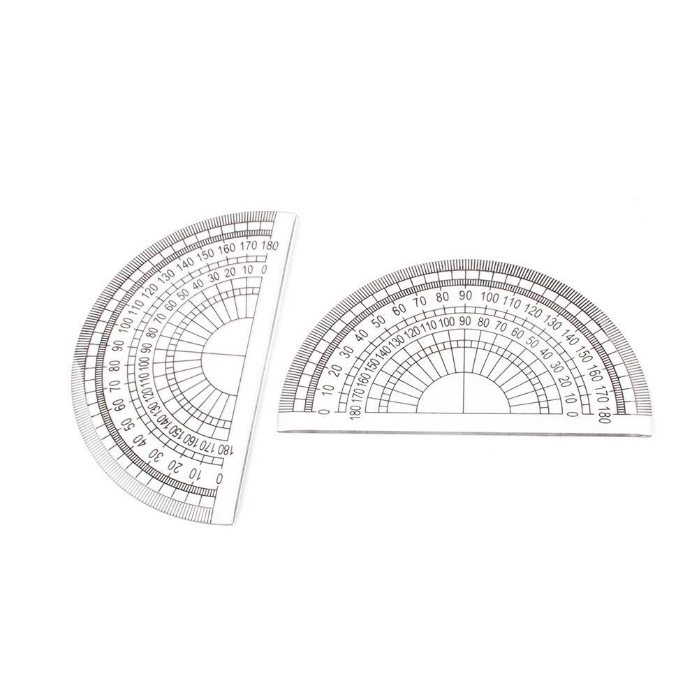 10pcs Plastic Protractors 180 Degree Protractor Angle Tool Ruler For Students Protractor School Supplies Stationery Math N9B8