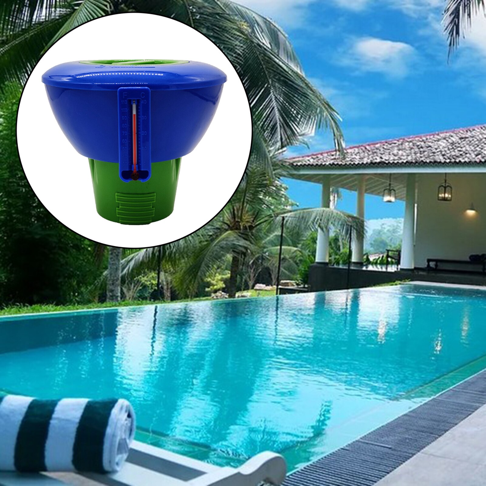 L&#39;erogatore chimico per piscina da 7 pollici offre un forte distributore di cloro galleggiante per piscine