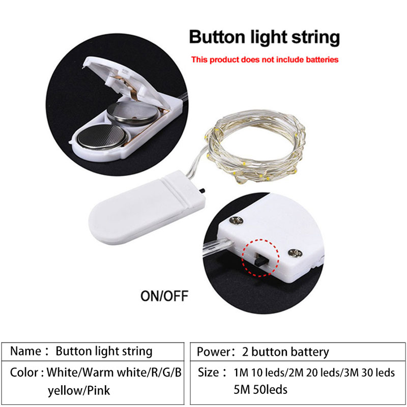 Guirlande lumineuse LED veilleuse éclairage de guirlande féerique 1M2M3M 5M lumière de décoration pour nouvel an lampe de fête d'anniversaire de mariage