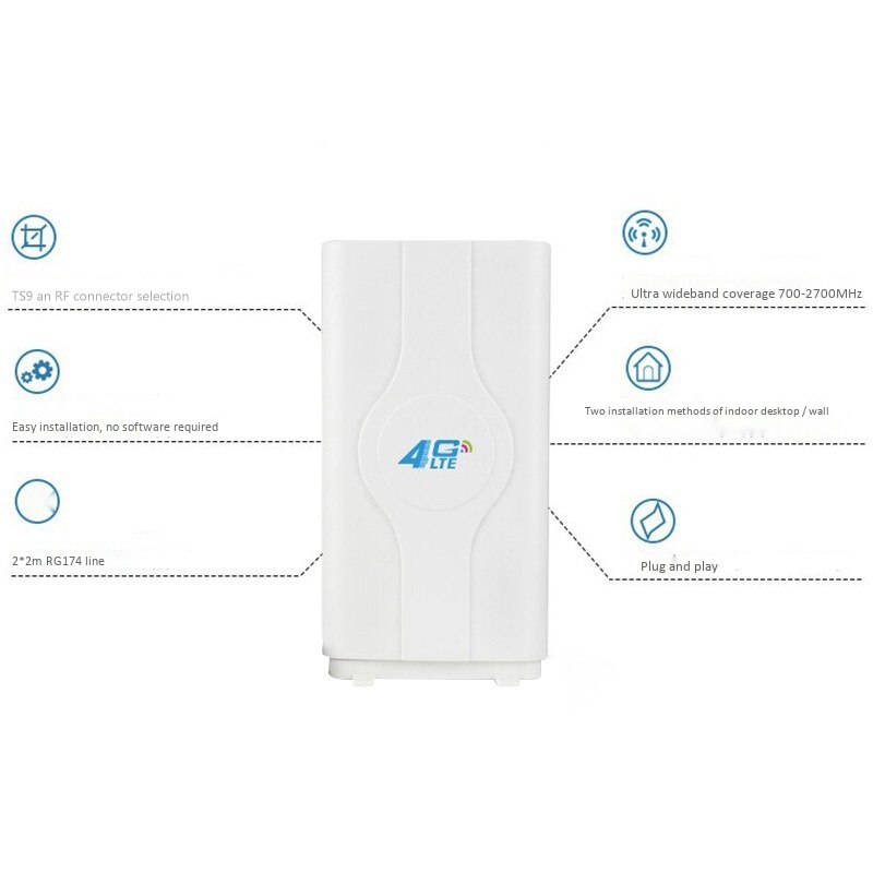 4g lte  ts9 antenn 40 dbi high gain antenn med dubbla  ts9 kontakter signalförstärkare för vodafone huawei hotspot router etc