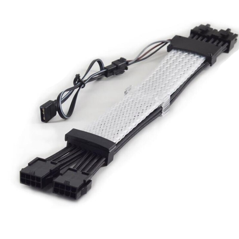 Dubbele 8 Pin Pcie Rgb Verlengkabel, cpu Synchronisatie 8Pin Argb Verlengkabel Voor Beeld Kaart Via 5V Synchrone