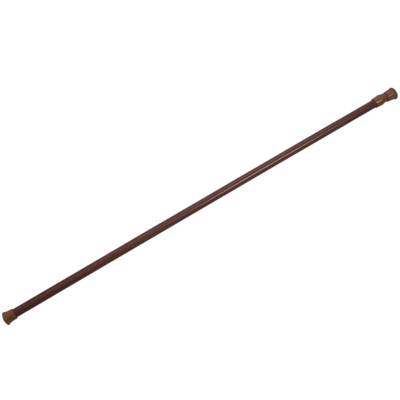 Botique-Extendable Telescopic Spring Loaded Net Voile Tension Curtain Rail Pole Rods,70~120cm,Wood color