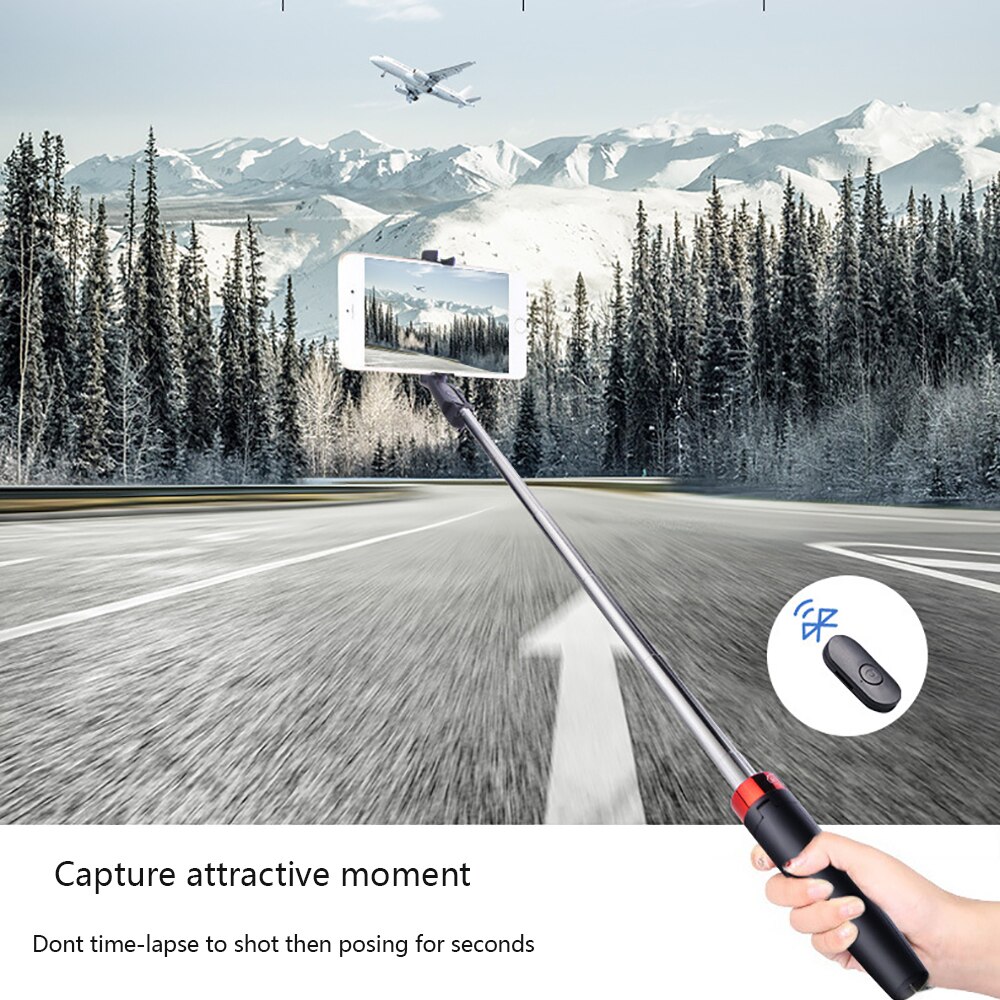 Bâton de Selfie Bluetooth sans fil 3 en 1 avec trépied support pliable monopode vidéo portable Youtobe Tiktok pour téléphone