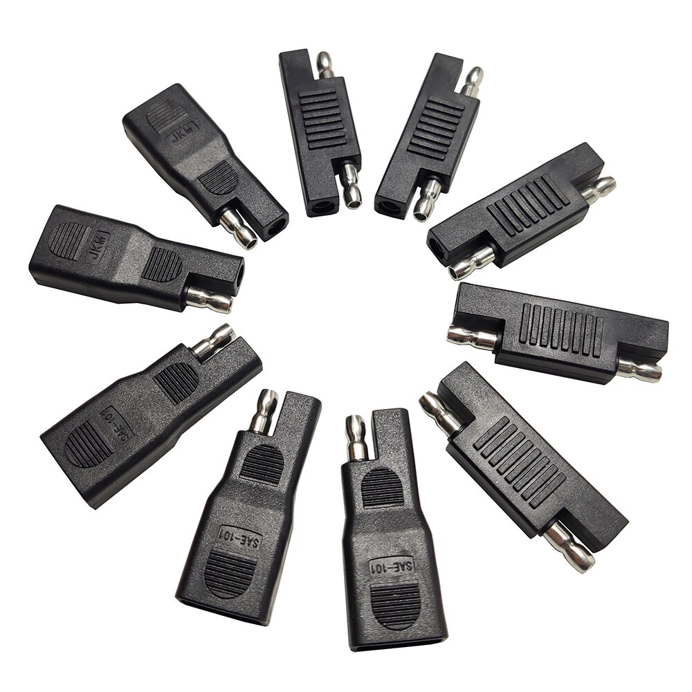 JKM SAE Reverse Adapter Bullet Plug Fully Wrapped Shell Connector For Solar Panel Battery Charger Polarity Exchange