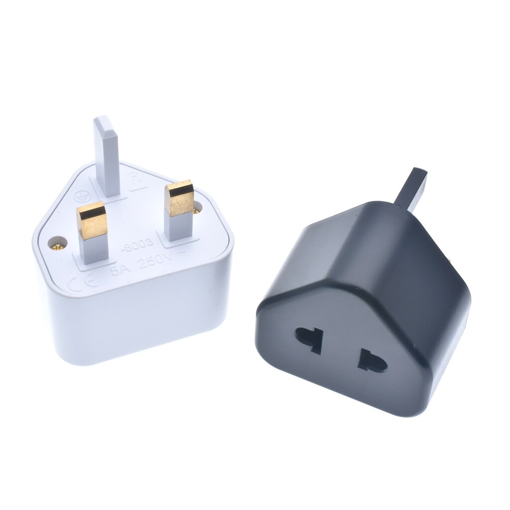 EU US 2 Pin To UK 3 Pin Plug AC Universal Adapter Travel Converter British G Type Standard Input Plug 5A Fuse