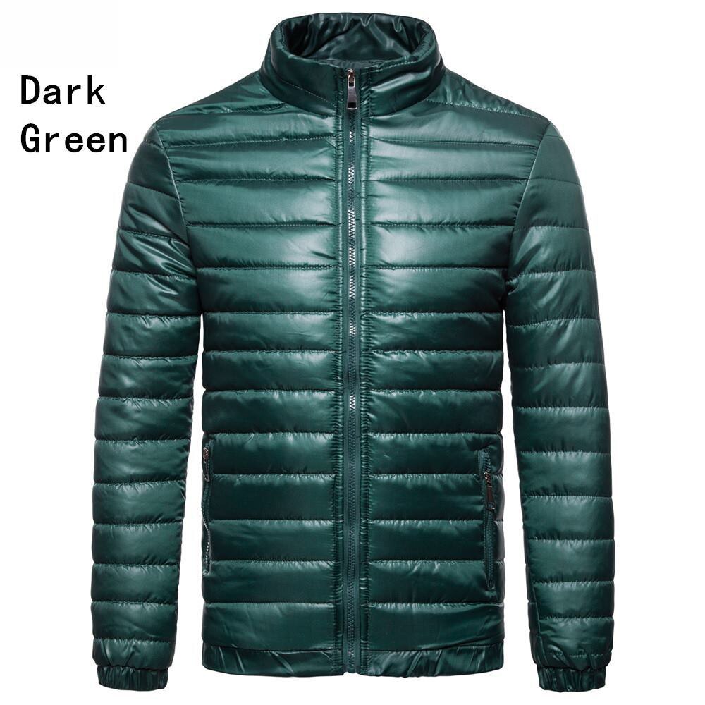 Vinter mænd ultralet dunjakke 90%  hvide andedunsjakker tykke frakker varme slanke parkaer hombre mandlige portabl outwear tøj: Mørkegrøn / Xl