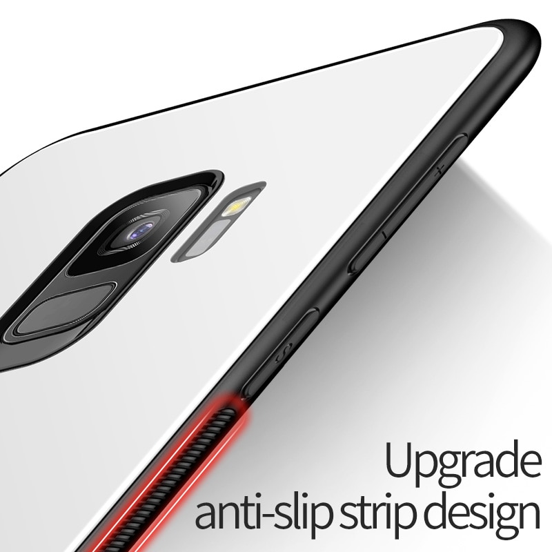 msvii Luxury Tempered Glass Case For Samsung S9 Case Slim Mirro Back Cover For Samsung Galaxy S9 Plus Phone Cases S 9