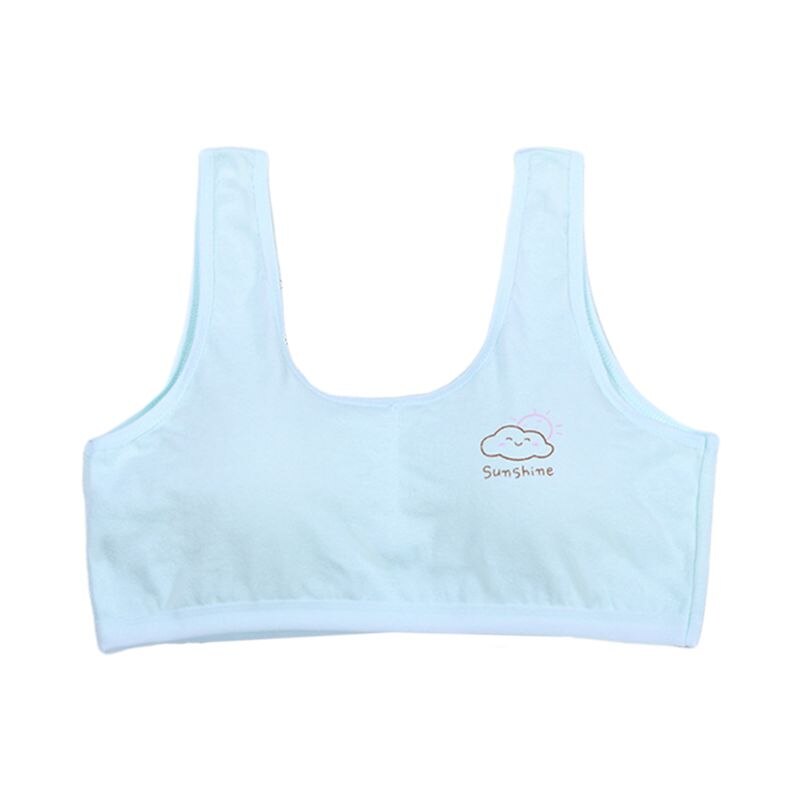 Pubertet jenter avlet stropp bomulls-bh tegneserie solskinn Sky metalltråd gratis bralette: 3