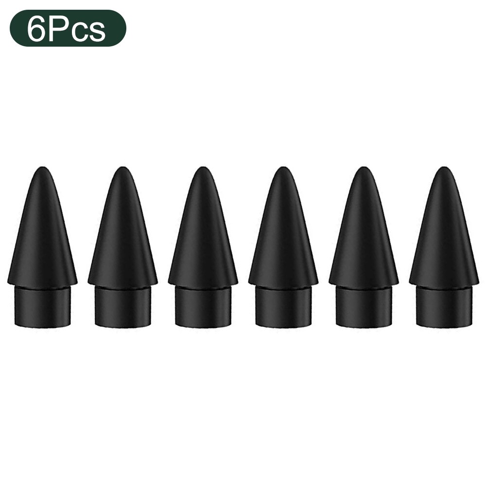 14/6/8Pcs Original Pencil Tip Replacement For Apple Pencil 1st 2nd Generation For Punta Apple Pencil Tip Spare Nib Replace top: 6 PCS Black