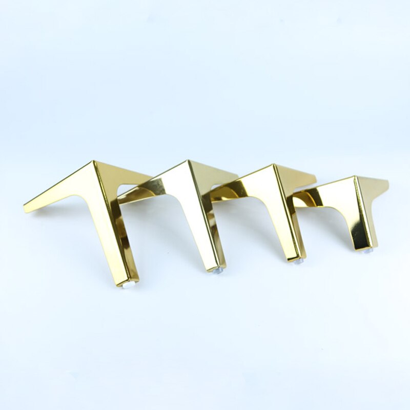 1 stk sort guld sofabord ben til metalmøbler sovesofa stol ben jern skrivebordsskab til kommode fod badeværelse: 17cm( gloden)