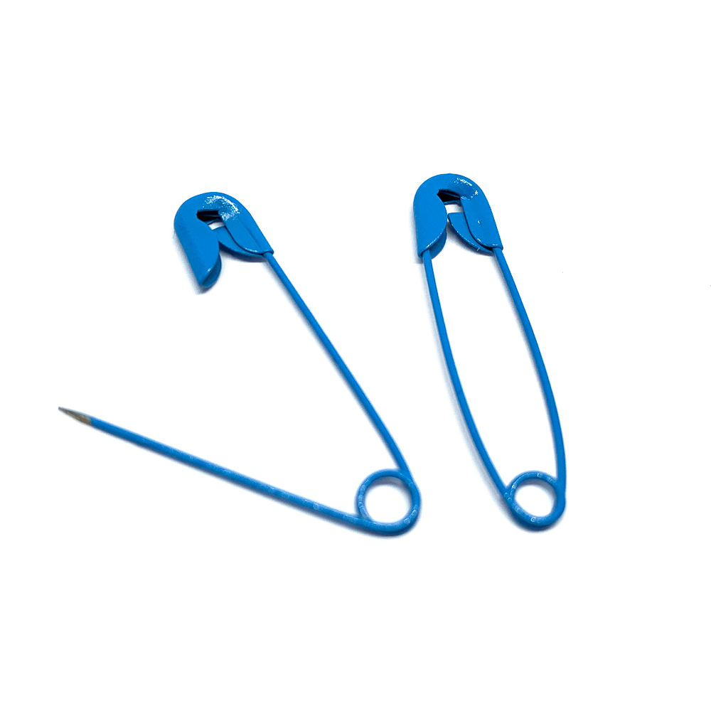Épingles de sûreté colorées de 30mm, 100 pièces, accessoires de couture, bricolage, aiguilles en acier inoxydable, petite broche, vêtements: blue 7