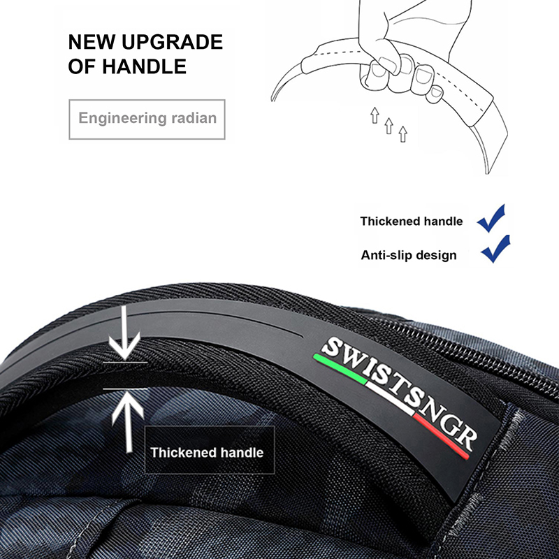 Neuer wasserdichter Herren-Rucksack für 17-Zoll-Laptops, USB-Ladetaschen, Damen-Reiserucksack für Flugzeuge, Jahrgang-Schultasche, Mochila