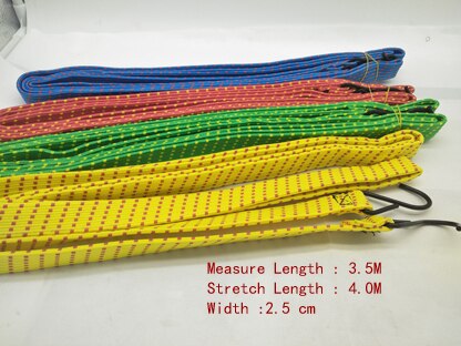 A72 Tie With Hook Elastic Bicycle Bandage Bike Luggage Banding Accessory Belt Rope Motorcycle Stacking Cycling Bungee Outdoor: Color Dot - 4 Meter