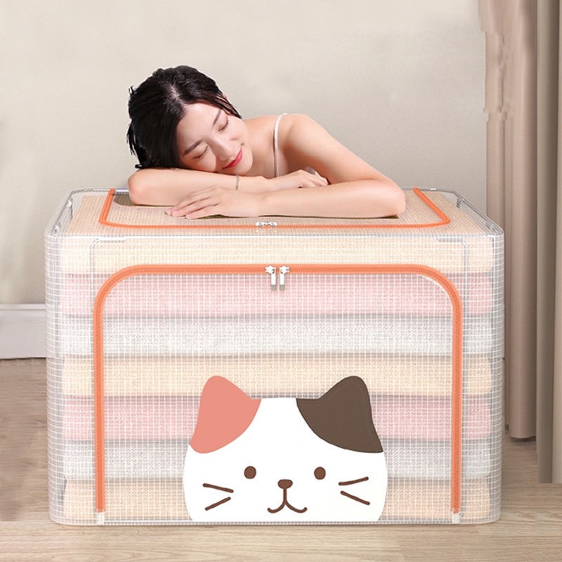 Folding Storage Box Clothing Underwear Quilt Toys Organizer Waterproof Fabric Modern Bin Box Househould Cabinet Bag
