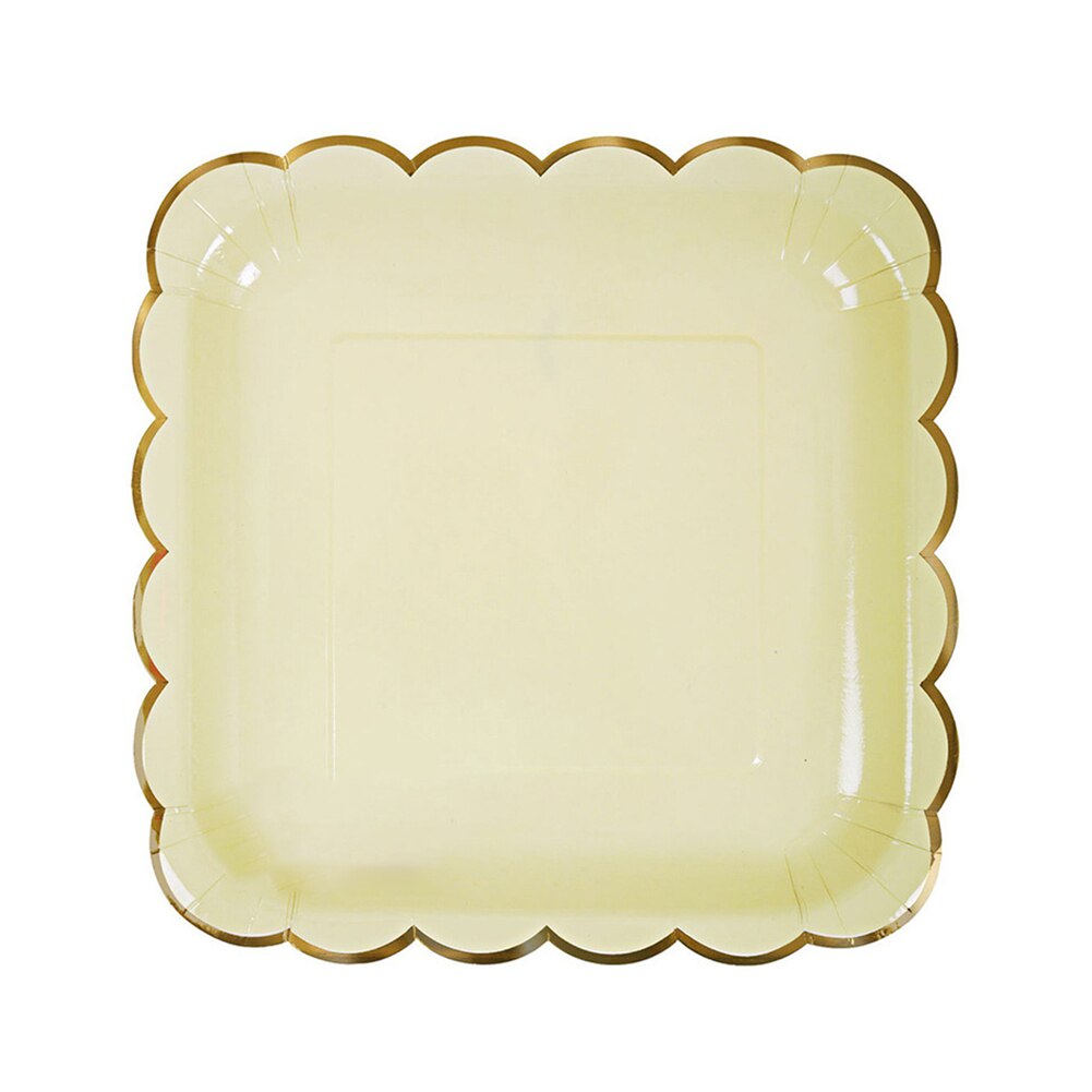 Met servet wegwerpbordset feestdagen papier bruiloft feest eetkamer diner servies bekers salade buiten picknick verjaardag