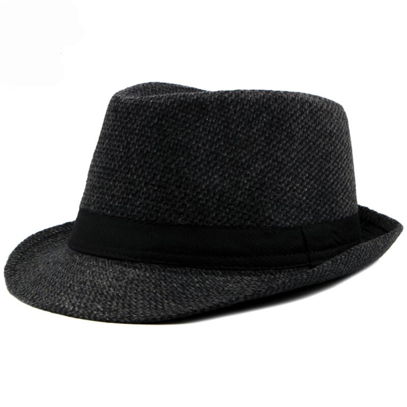 Ht1514 høst vinter vår herrehatter uformelt fast svart grå kaffe fedora hattemaker retro derby jazzhatter britiske trilby hattemaker