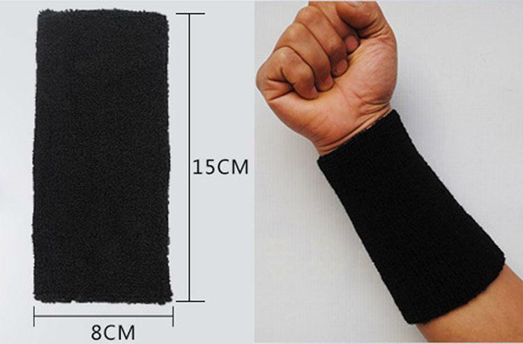 15cm Cotton Unisex Sport Sweatband Wristband Wrist Protector Running Badminton Basketball Brace Terry Cloth Sweat Wrist Support