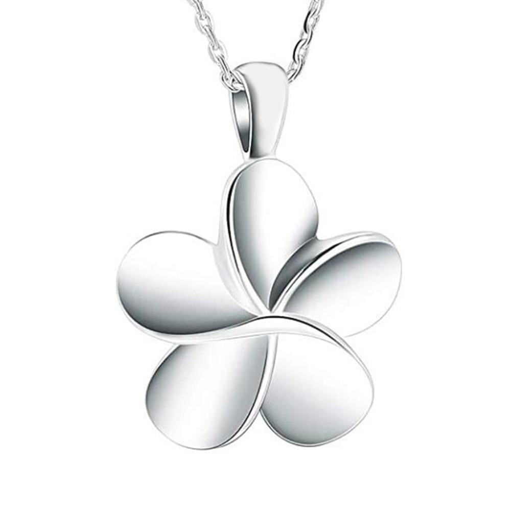 Cremation Jewelry for Ashes Flower Shape Pendant Memorial Ashes Holder Urn Pendant Stainless Steel Urn Necklace for Human Pet