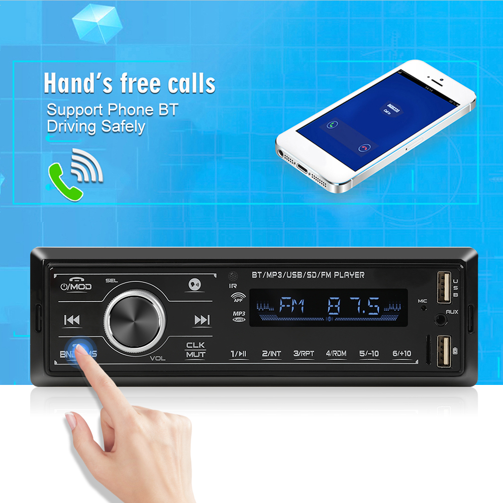 Multi-function Car Stereo MP3 Player Durable Bluetooth FM Radio Head Unit Media Receiver Auto Electronics Accessories