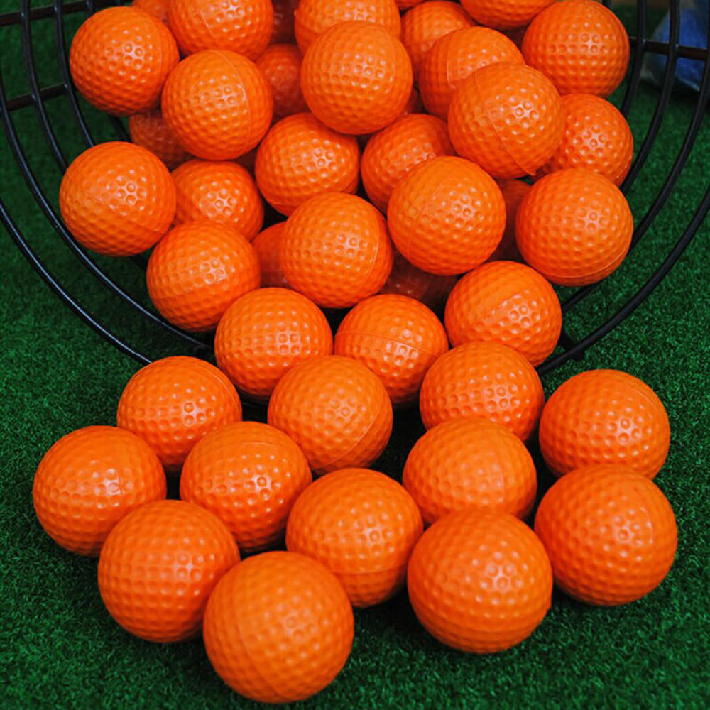 Esponja de PU para Golf, 10 Uds., naranja, para entrenamiento interior y exterior, pelota elástica para deportes de Golf, bolas de espuma PU