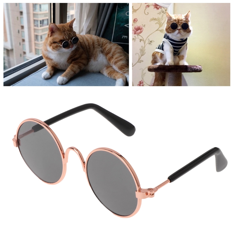 Gafas de sol redondas para mascotas, accesorios divertidos de para perros y gatos, productos de suministro