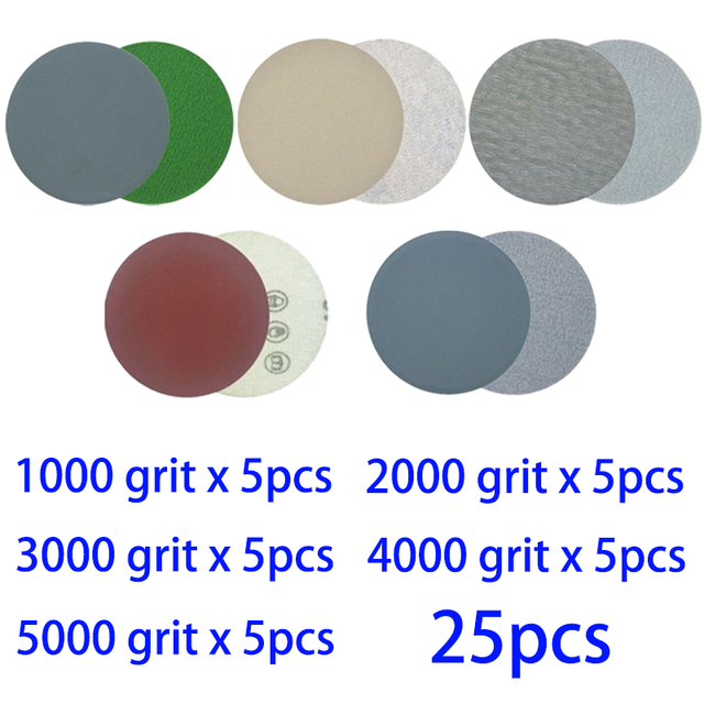 20pcs 3 Inch Sanding Discs Hook Loop Sanding Discs Grit 3000 /5000 /7000/ 10000 Round Sandpaper Disk Sand Sheet And Paper: type 3