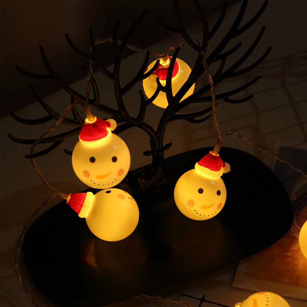 Snögubbar julårs krans 3m 20 led ljusslingor utomhus vattentät belysning för fest deco gatufestong