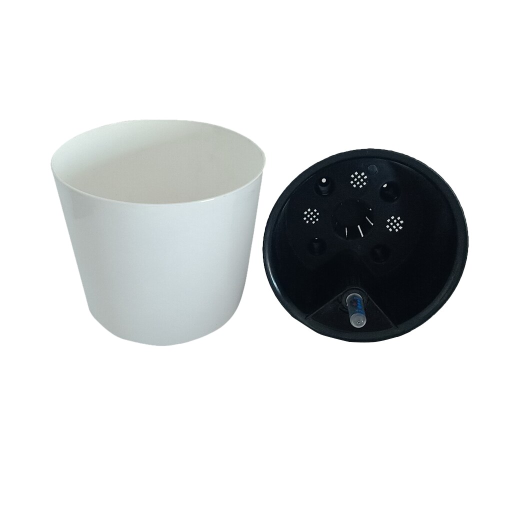 Classico 18cm Diameter Detachable Self Watering Traditional Round Planter Pot Self Watering Planter for Indoor Plants: White as described