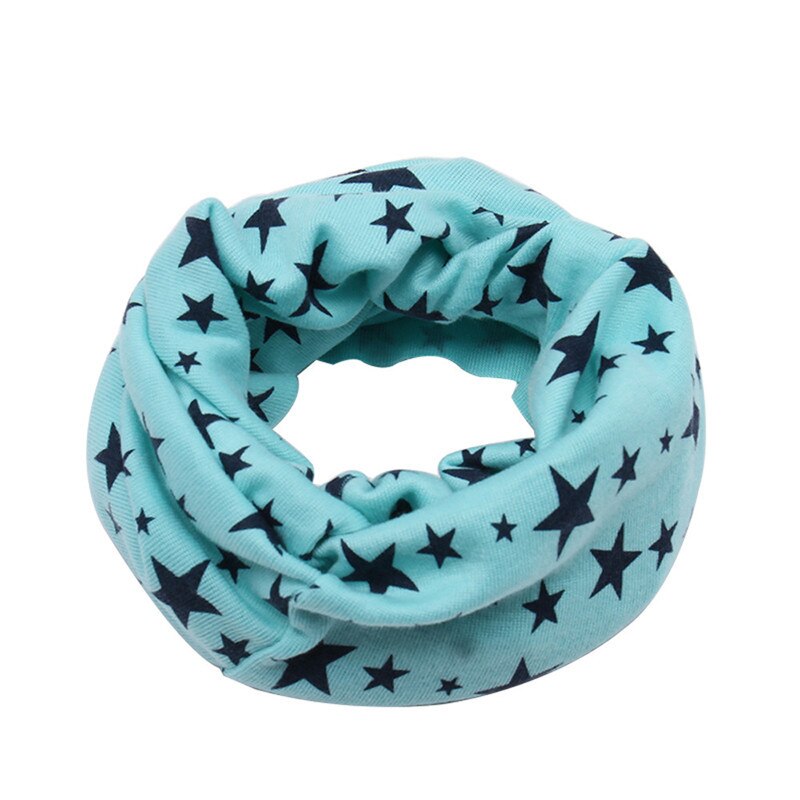 Kids Star Print Scarf Children Warm Cotton Scarf Boy Girl Scarf Shawl Winter Neckerchief Children Solid Soft Scarf Collar Neck